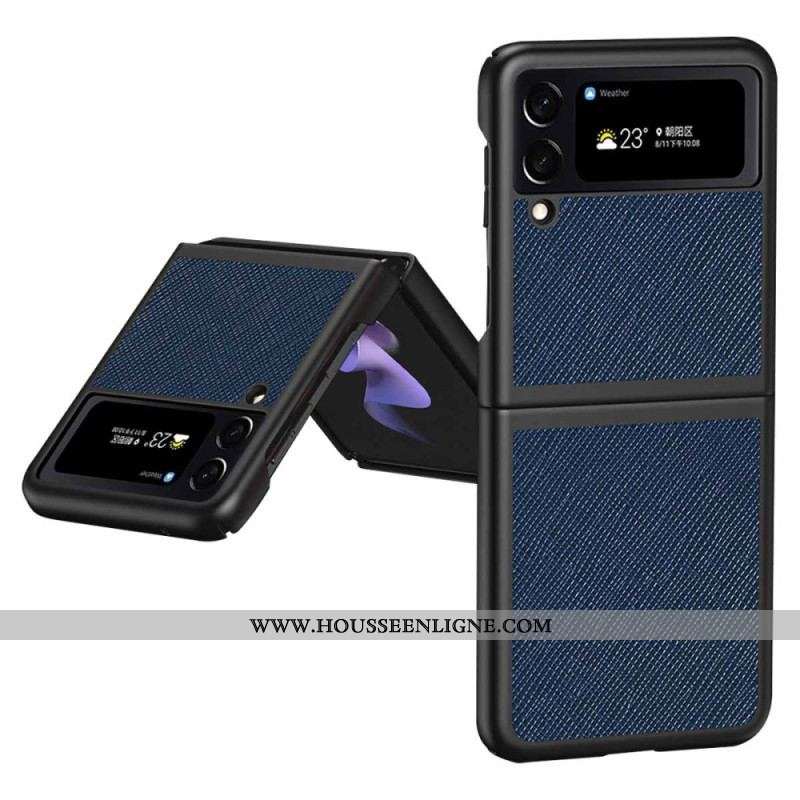Coque Samsung Galaxy Z Flip 4 Style Cuir Texturé