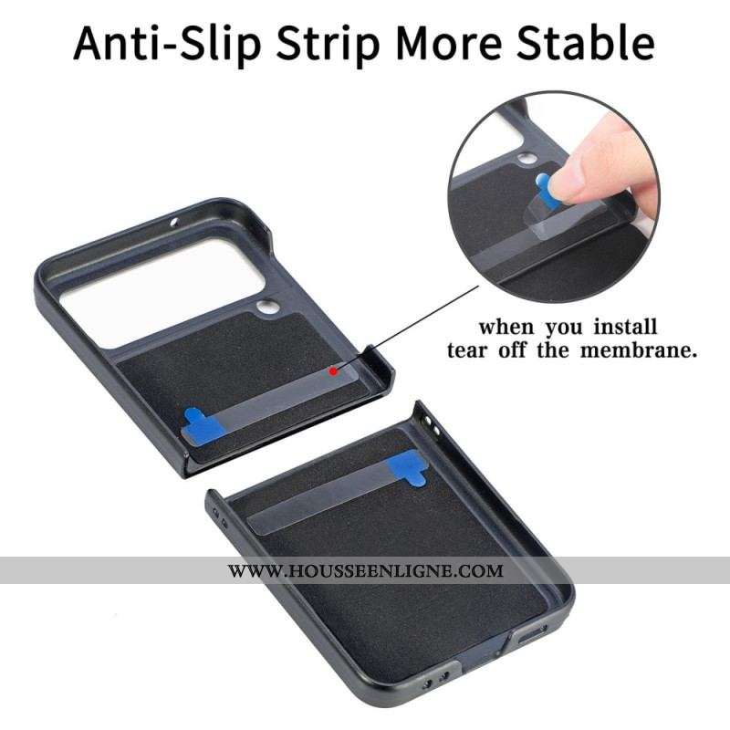Coque Samsung Galaxy Z Flip 4 Style Cuir Z Design