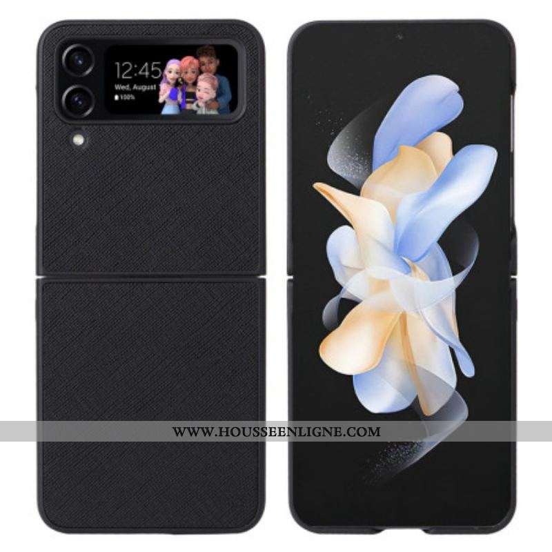 Coque Samsung Galaxy Z Flip 4 Texture Cuir