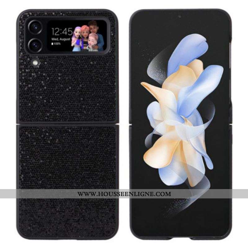 Coque Samsung Galaxy Z Flip 4 Texture Paillettes