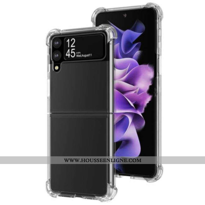 Coque Samsung Galaxy Z Flip 4 Transparente Coins Renforcés