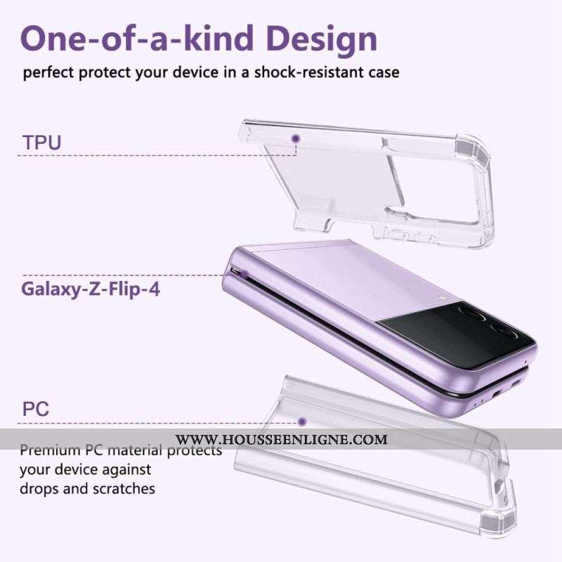 Coque Samsung Galaxy Z Flip 4 Transparente Coins Renforcés