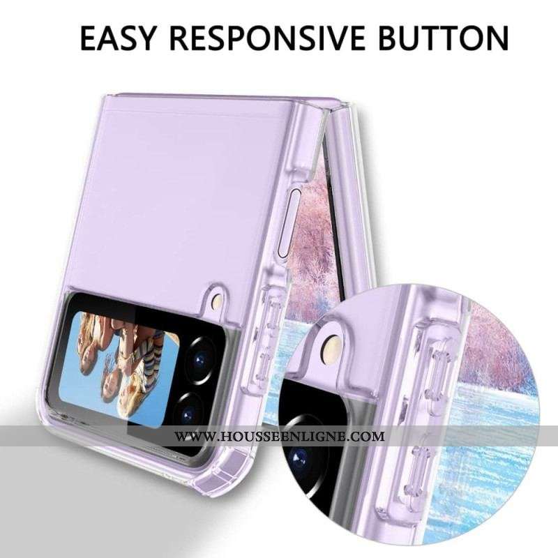 Coque Samsung Galaxy Z Flip 4 Transparente Coins Renforcés