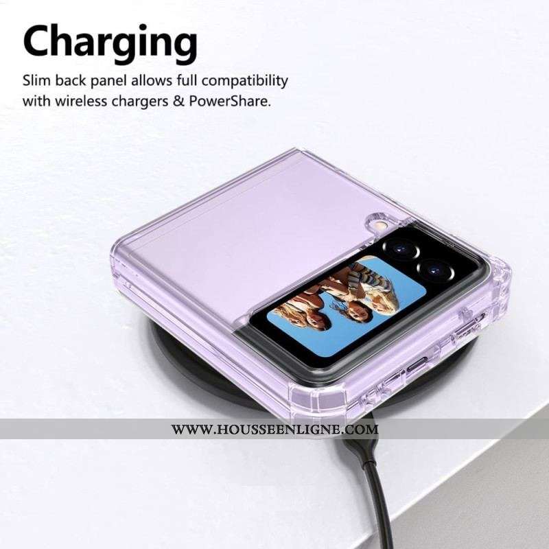 Coque Samsung Galaxy Z Flip 4 Transparente Coins Renforcés