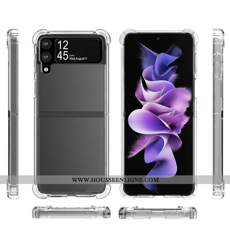 Coque Samsung Galaxy Z Flip 4 Transparente Coins Renforcés