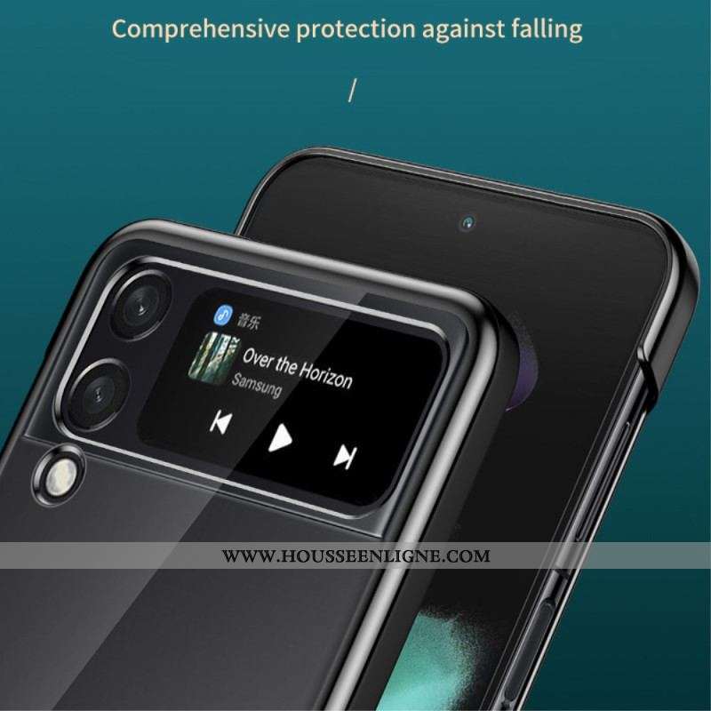 Coque Samsung Galaxy Z Flip 4 Transparente Contours Colorés