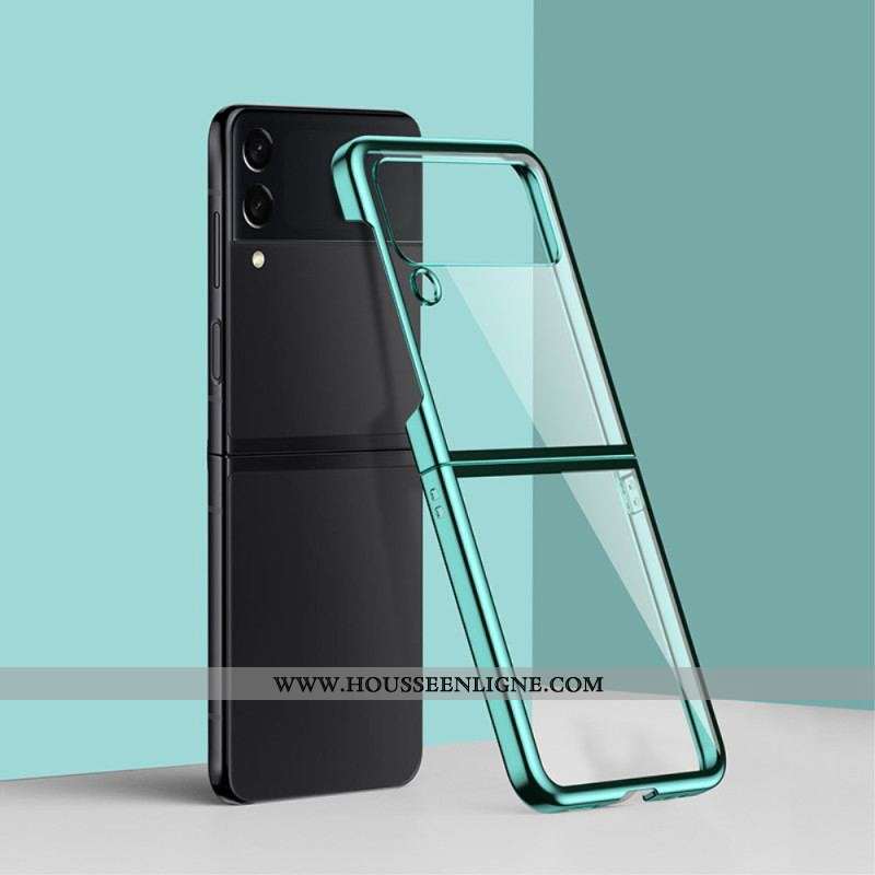 Coque Samsung Galaxy Z Flip 4 Transparente Contours Colorés