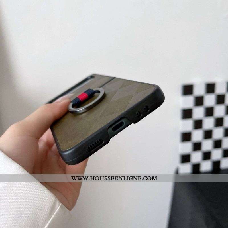 Coque Samsung Galaxy Z Flip 4 Tressée avec Anneau