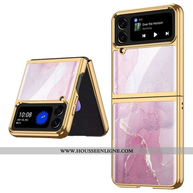 Coque Samsung Galaxy Z Flip 4 Verre Trempé Abstrait GKK