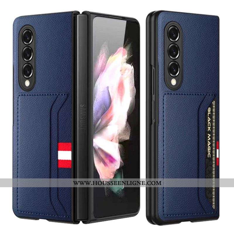 Coque Samsung Galaxy Z Fold 3 5G Cuir Litchi Double Porte-Cartes