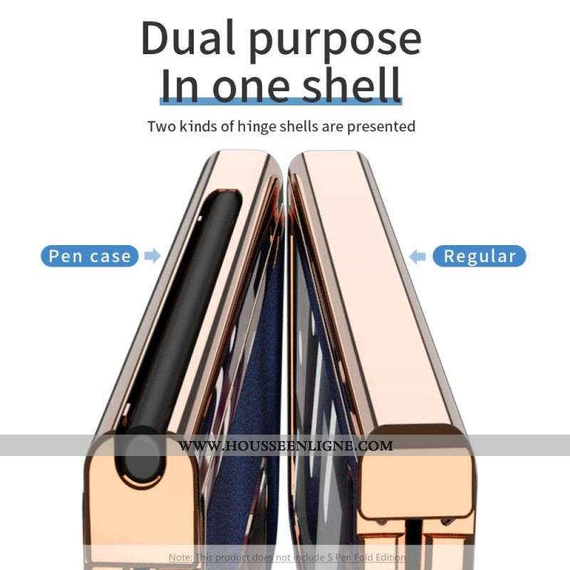 Coque Samsung Galaxy Z Fold 3 5G Cuir Litchi Multi-Fonctions