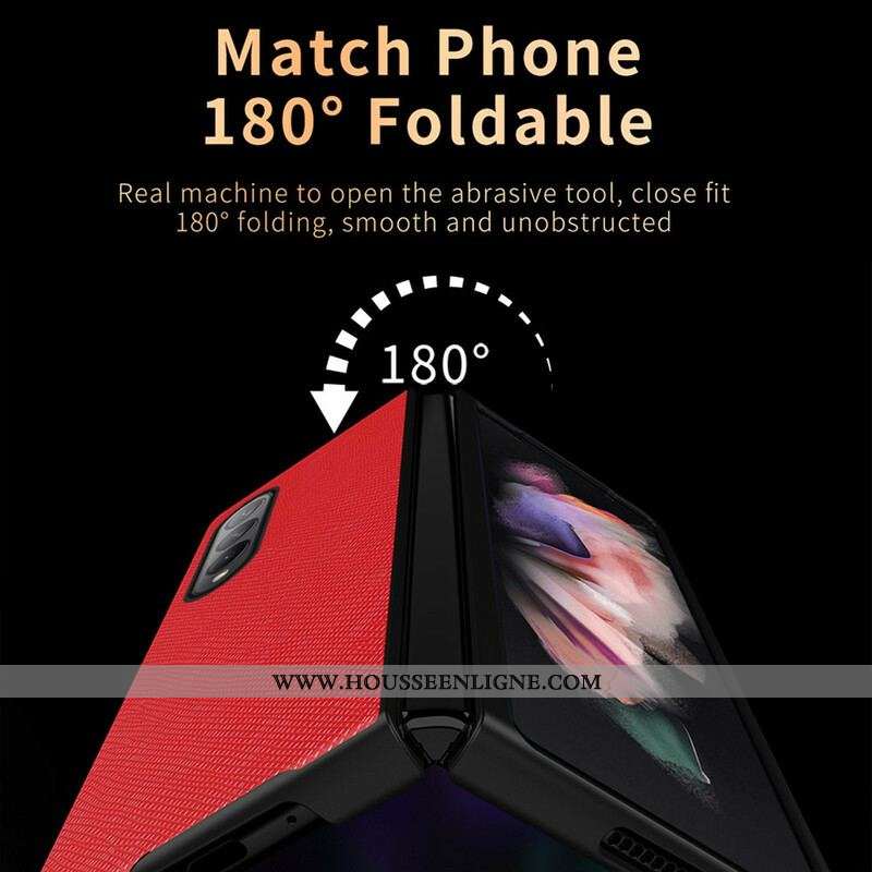 Coque Samsung Galaxy Z Fold 3 5G Cuir Texturé
