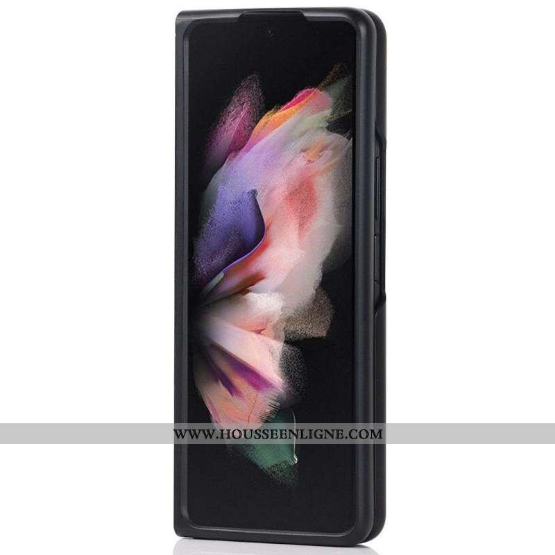 Coque Samsung Galaxy Z Fold 3 5G Cuir Véritable Support et Porte-Stylet