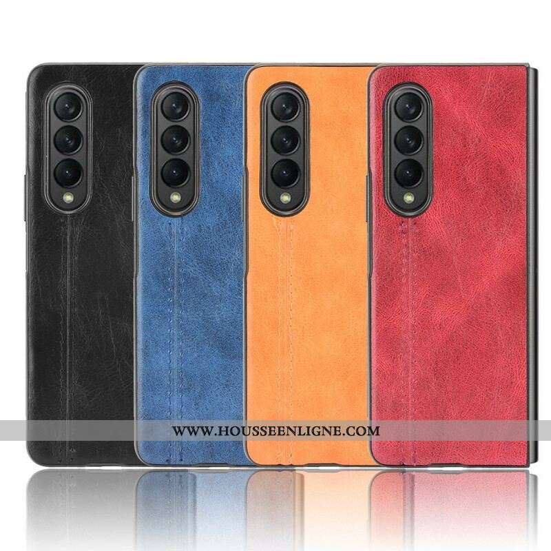 Coque Samsung Galaxy Z Fold 3 5G Effet Cuir Couture