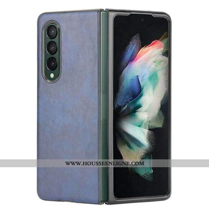 Coque Samsung Galaxy Z Fold 3 5G Effet Cuir Litchi