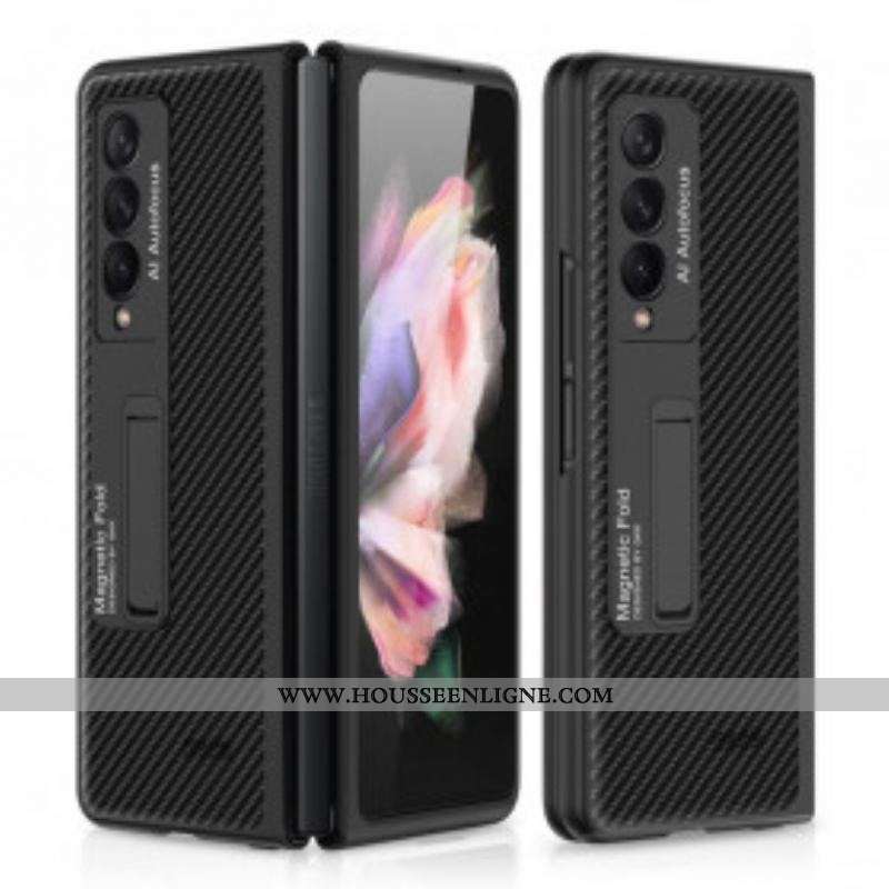 Coque Samsung Galaxy Z Fold 3 5G Fibre Carbone Support GKK