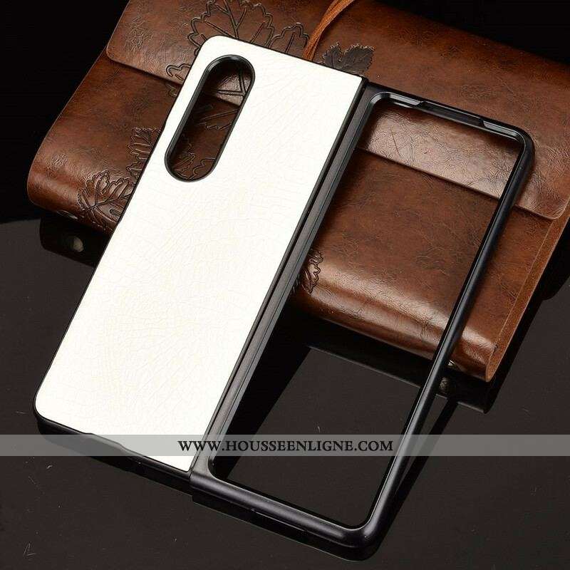 Coque Samsung Galaxy Z Fold 3 5G Simili Cuir Crocodile