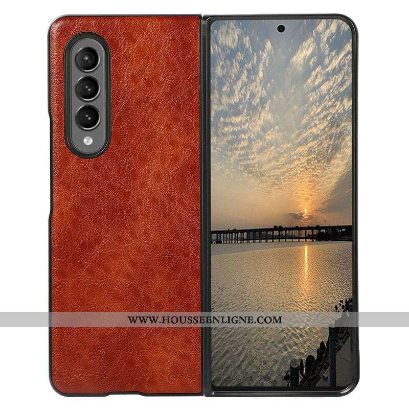 Coque Samsung Galaxy Z Fold 3 5G Simili Cuir Texturé