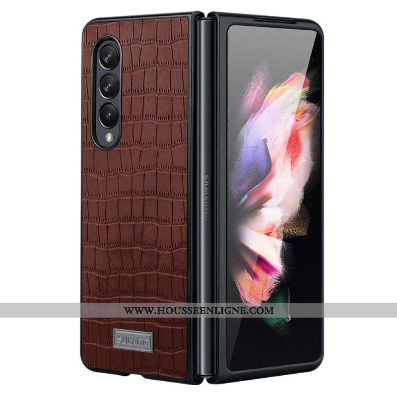 Coque Samsung Galaxy Z Fold 3 5G Style Cuir Crocodile SULADA