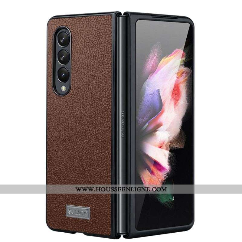 Coque Samsung Galaxy Z Fold 3 5G Style Cuir Litchi SULADA