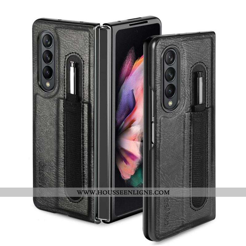 Coque Samsung Galaxy Z Fold 3 5G Style Cuir Porte-Stylet CASENEO