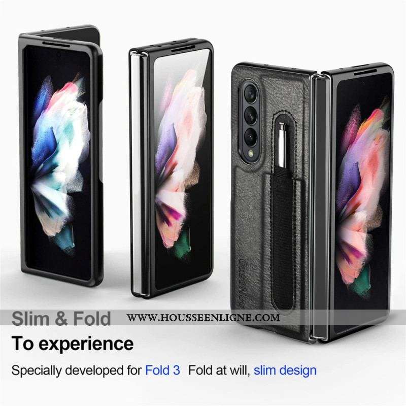 Coque Samsung Galaxy Z Fold 3 5G Style Cuir Porte-Stylet CASENEO