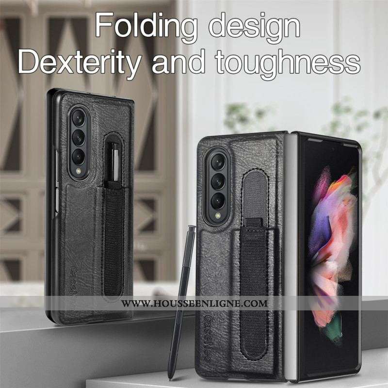 Coque Samsung Galaxy Z Fold 3 5G Style Cuir Porte-Stylet CASENEO