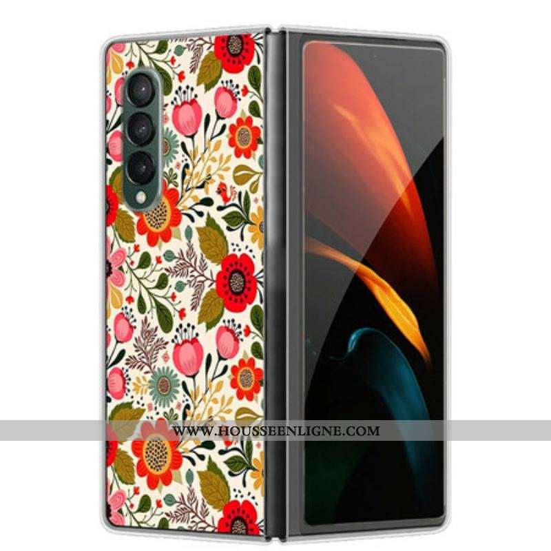 Coque Samsung Galaxy Z Fold 3 5G Tapisserie Fleurie