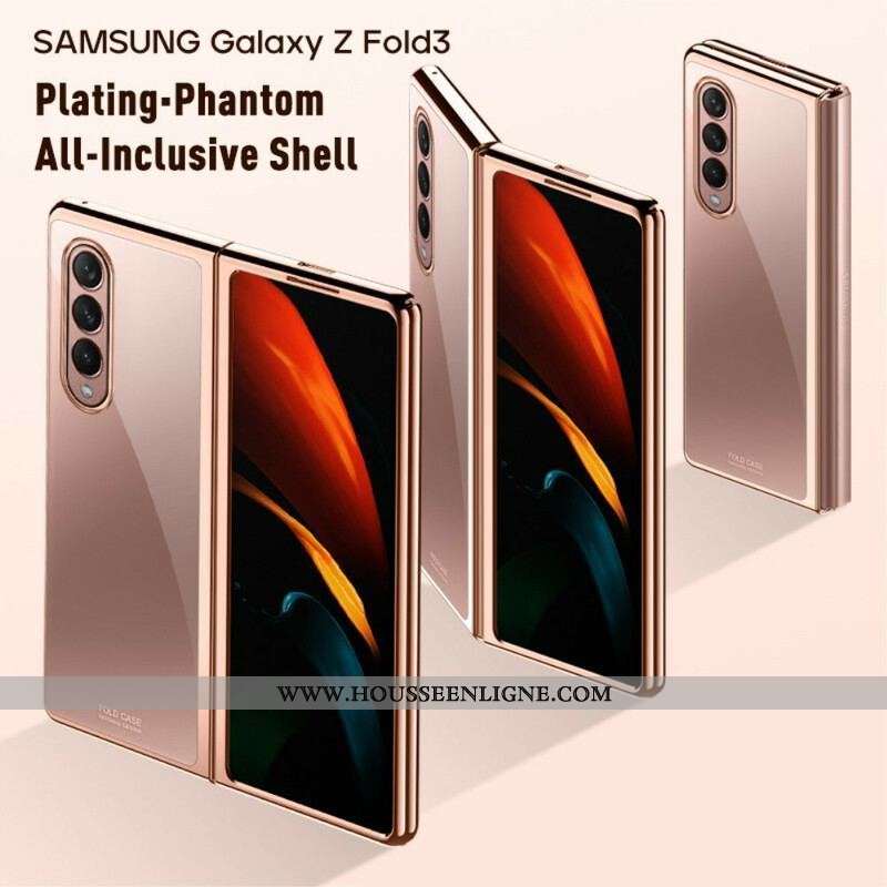 Coque Samsung Galaxy Z Fold 3 5G Transparente Rebords Métallisés