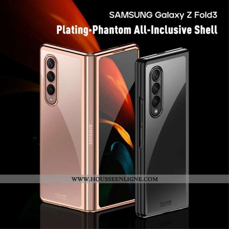 Coque Samsung Galaxy Z Fold 3 5G Transparente Rebords Métallisés