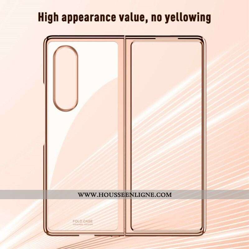 Coque Samsung Galaxy Z Fold 3 5G Transparente Rebords Métallisés
