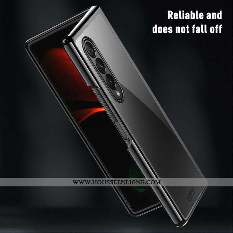 Coque Samsung Galaxy Z Fold 3 5G Transparente Rebords Métallisés
