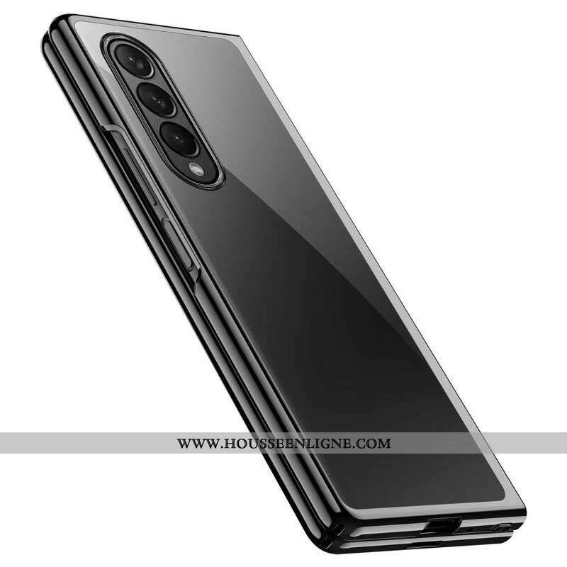Coque Samsung Galaxy Z Fold 3 5G Transparente Rebords Métallisés