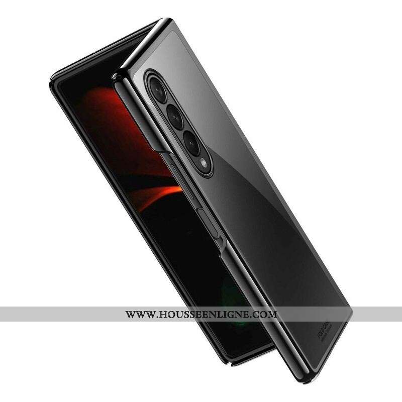 Coque Samsung Galaxy Z Fold 3 5G Transparente Rebords Métallisés