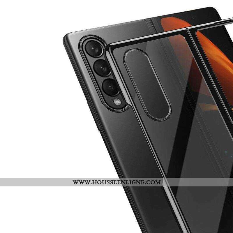 Coque Samsung Galaxy Z Fold 3 5G Transparente Rebords Métallisés