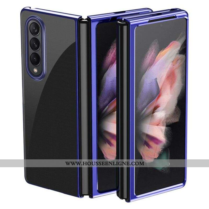 Coque Samsung Galaxy Z Fold 3 5G Transparente Rebords Style Métal