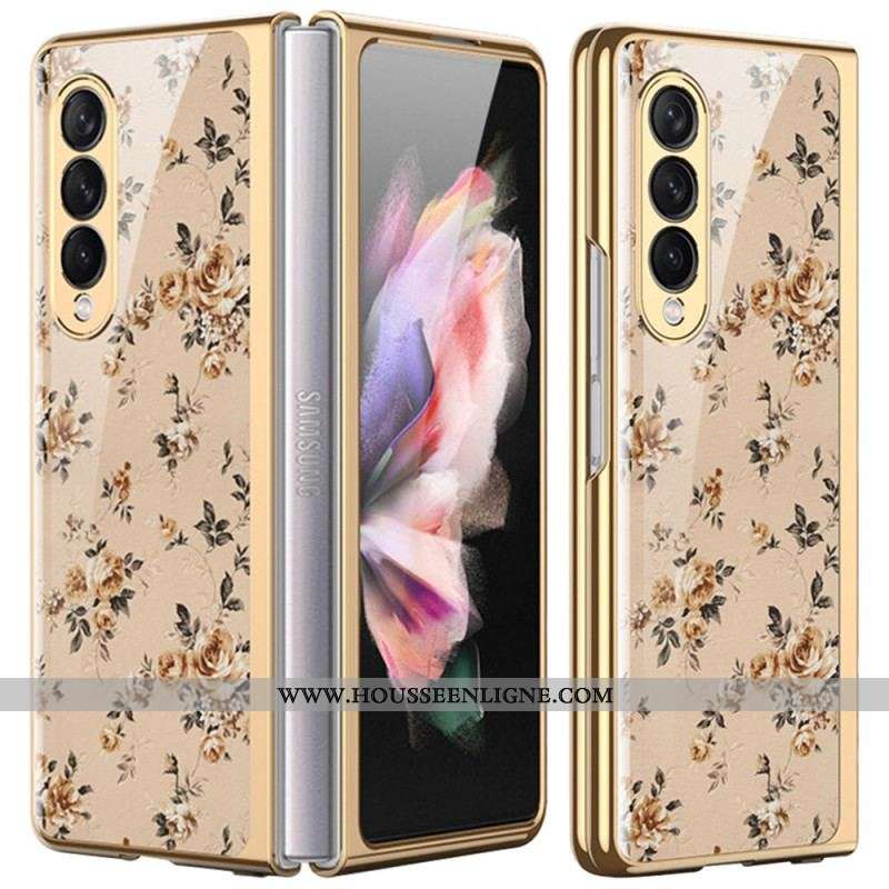Coque Samsung Galaxy Z Fold 3 5G Verre Trempé Florale