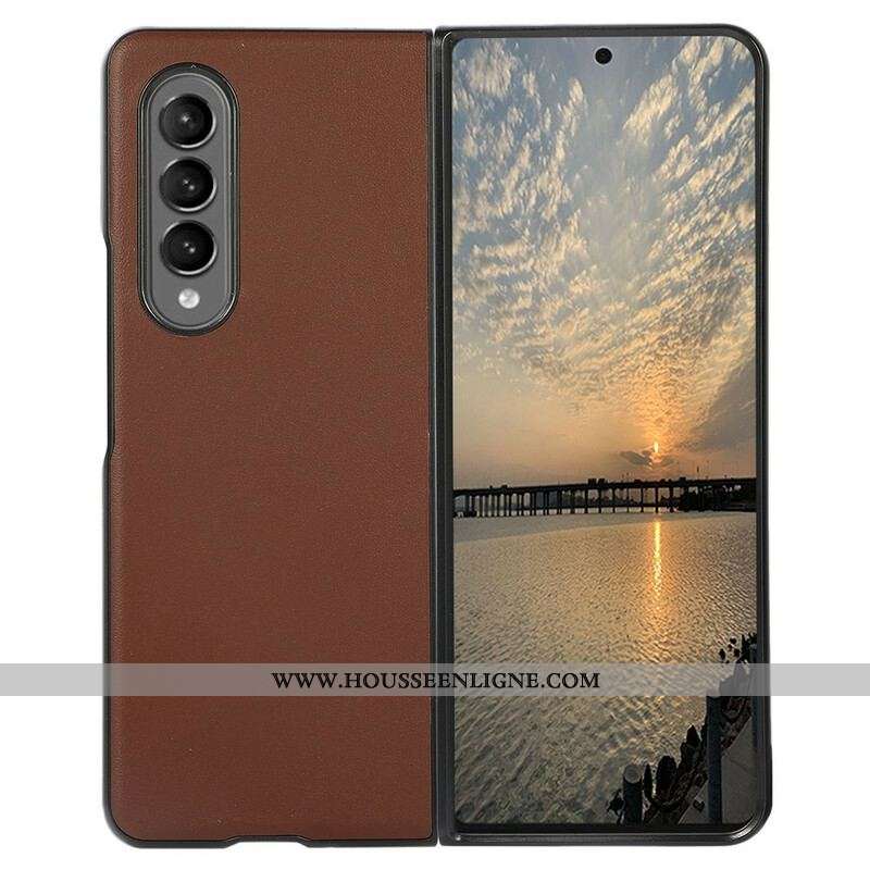 Coque Samsung Galaxy Z Fold 3 5G Véritable Cuir Design