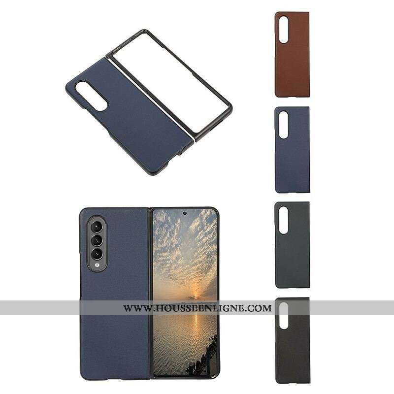 Coque Samsung Galaxy Z Fold 3 5G Véritable Cuir Design