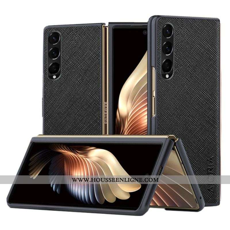 Coque Samsung Galaxy Z Fold 4 AIORIA Simili Cuir Texture Tissée