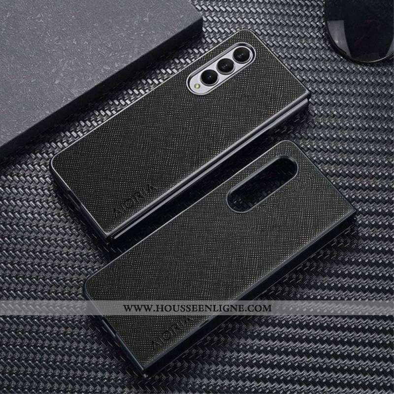 Coque Samsung Galaxy Z Fold 4 AIORIA Simili Cuir Texture Tissée