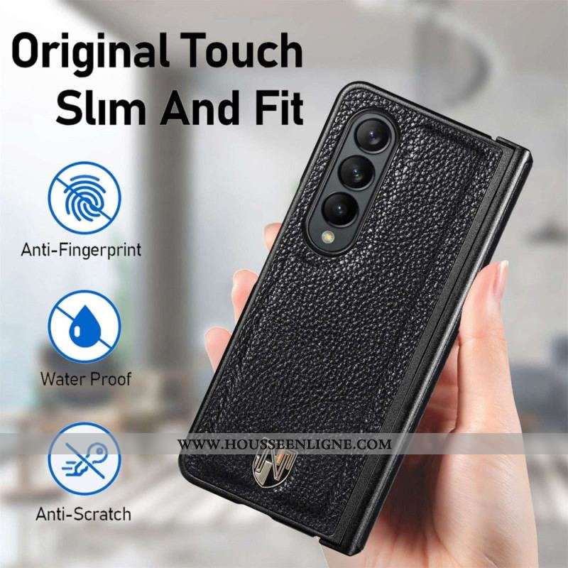 Coque Samsung Galaxy Z Fold 4 CASENEO Cuir Écusson