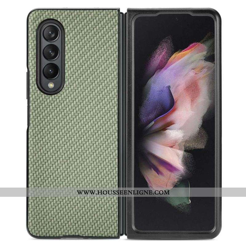 Coque Samsung Galaxy Z Fold 4 Fibre de Carbone Effet Tissé