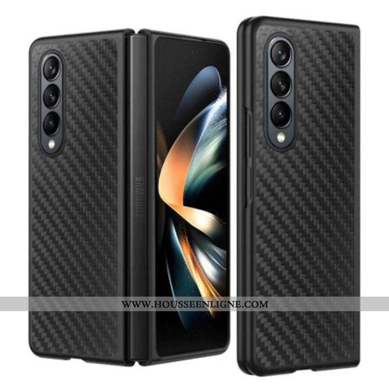 Coque Samsung Galaxy Z Fold 4 Fibre de Carbone et Microfibre