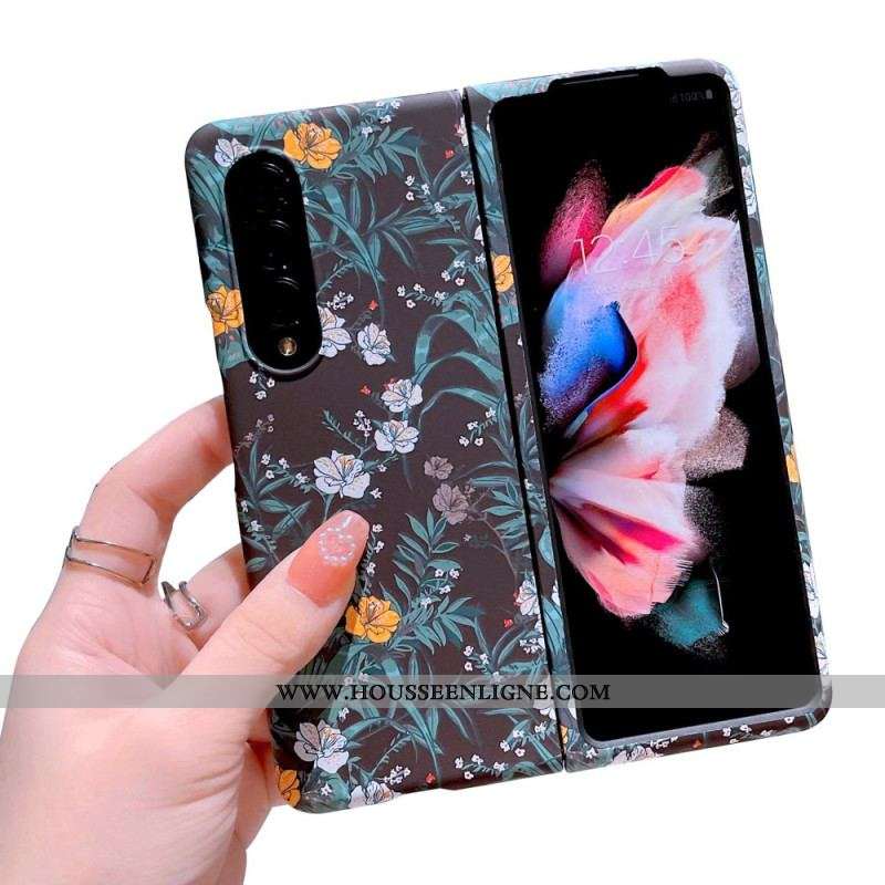 Coque Samsung Galaxy Z Fold 4 Fleurs Papier Peint