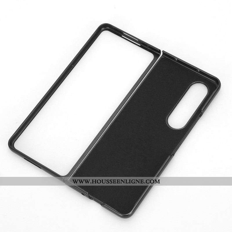 Coque Samsung Galaxy Z Fold 4 Simili Cuir Rétro Stylet