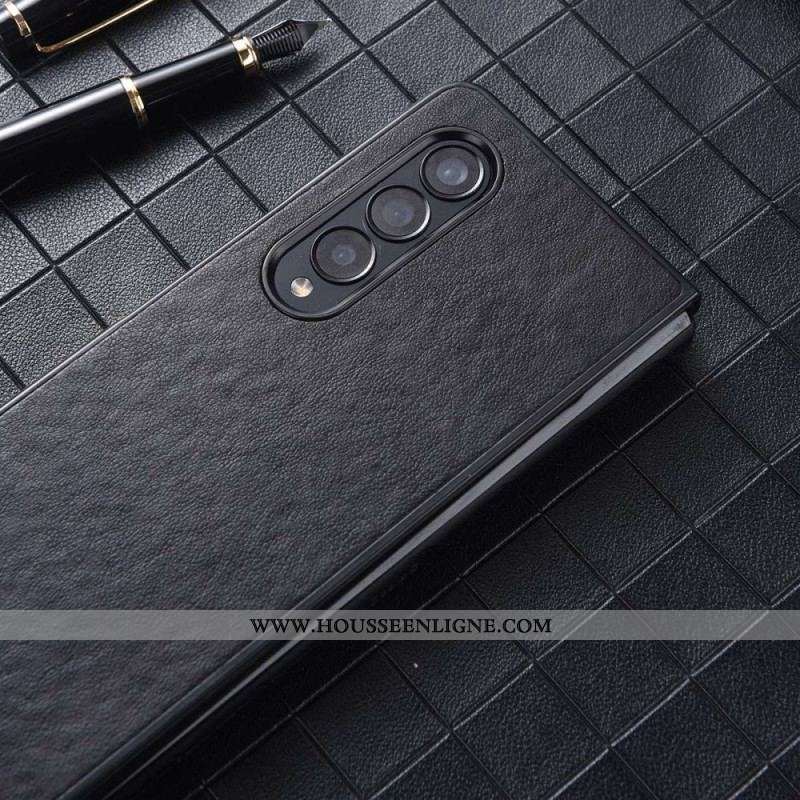 Coque Samsung Galaxy Z Fold 4 Simili Cuir Texture Nylon