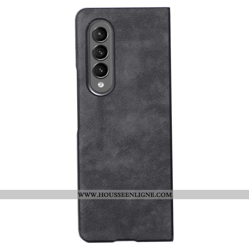 Coque Samsung Galaxy Z Fold 4 Simili Cuir Texture Peau