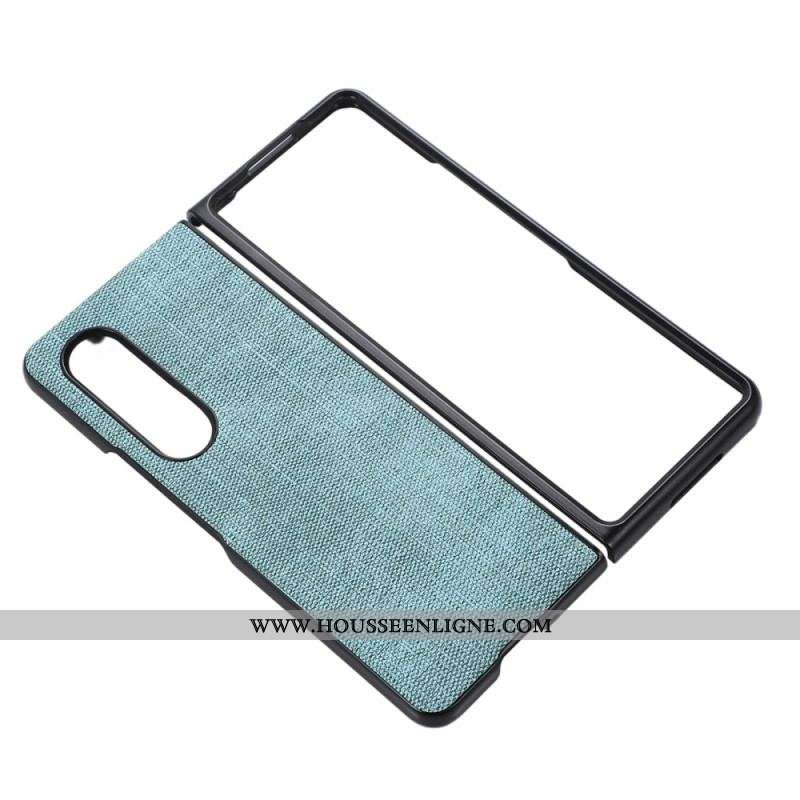 Coque Samsung Galaxy Z Fold 4 Simili Cuir Tissé
