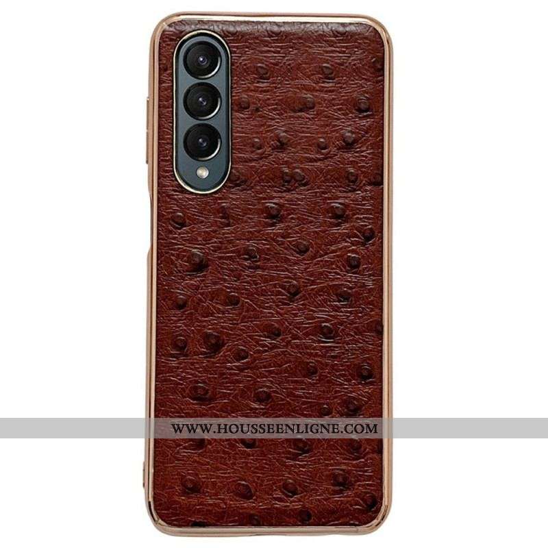 Coque Samsung Galaxy Z Fold 4 Texture Autruche
